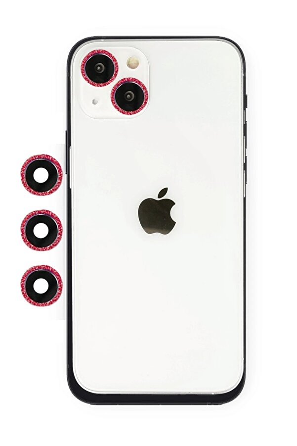 İphone 14 Shi̇ne Kamera Lens - Kırmızı - Dropx4008-7766