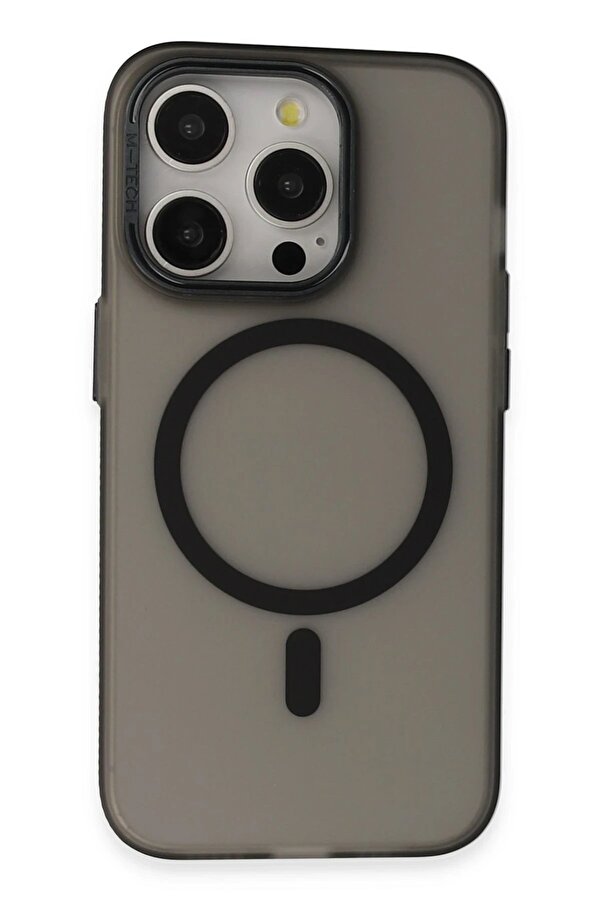 İphone 15 Pro Max Frost Standlı Magsafe Kapak - Si̇yah - Dropx3970-5446