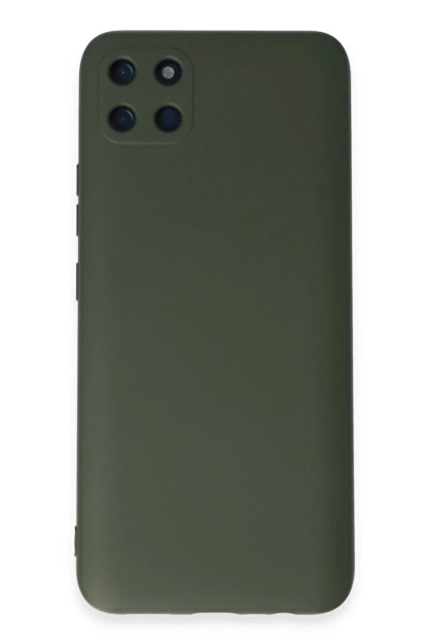 Realme C11 Kılıf Nano İçi̇ Kadi̇fe Si̇li̇kon - Koyu Yeşi̇l - Dropx9804-9482