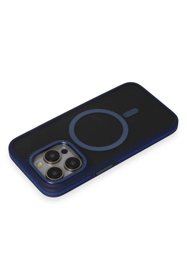 İphone 14 Pro Max Kılıf Rocky Magsafe Kapak - Laci̇vert - Dropx4119-4494