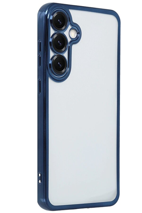 Samsung Galaxy S25 Kılıf Lensli̇ Si̇li̇kon - Laci̇vert - Dropx9162-9330