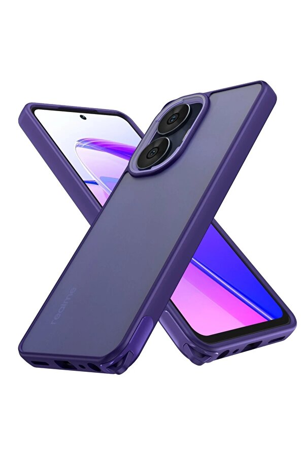 Realme C55 Kılıf Elegant Kapak - Deri̇n Mor - Dropx7535-1727