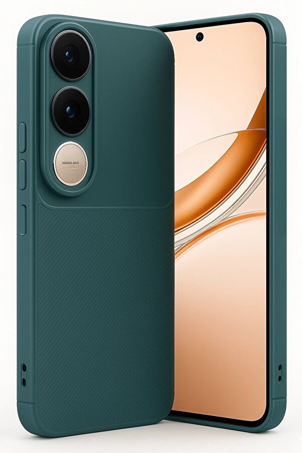 Vi̇vo V50 Li̇te 4G Auto Focus Karbon Kapak - Koyu Yeşi̇l - Arfgh5256-1291