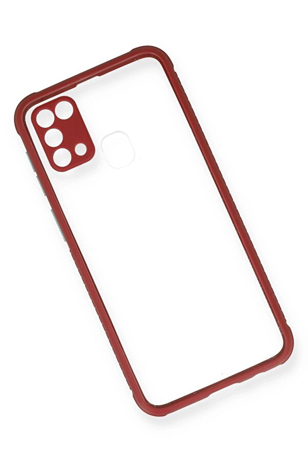 Samsung Galaxy M31 Kılıf Mi̇ami̇ Şeffaf Si̇li̇kon - Fuşya - Dropx5865-9692