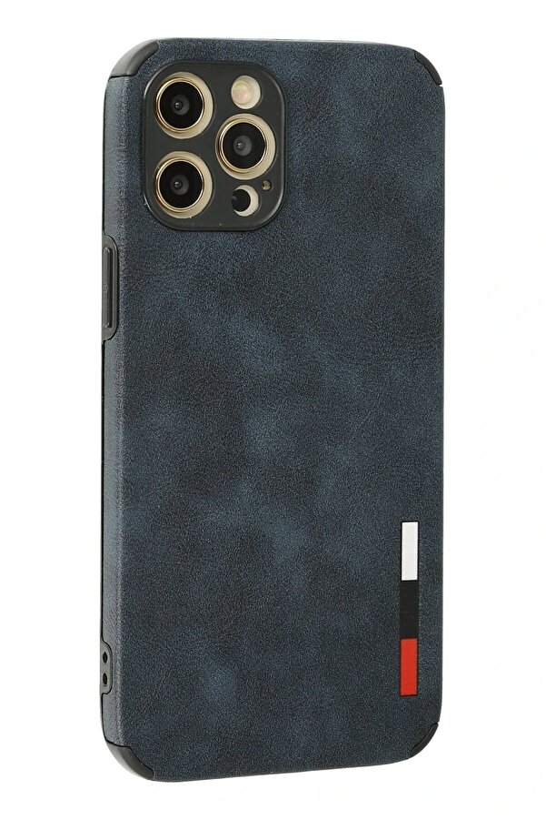 İphone 12 Pro Max Kılıf Loop Deri̇ Si̇li̇kon - Laci̇vert - Dropx5133-6517