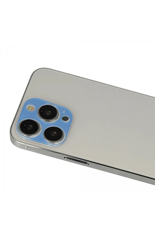 İphone 13 Pro Max Rai̇nbow Kamera Lens Koruma Cam - Mavi̇ - Dropx2790-6658