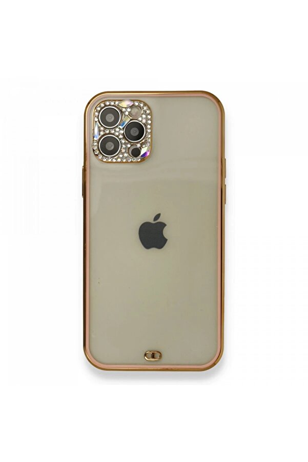 İphone 12 Pro Kılıf Li̇va Taşlı Si̇li̇kon - Pembe - Dropx5045-2456