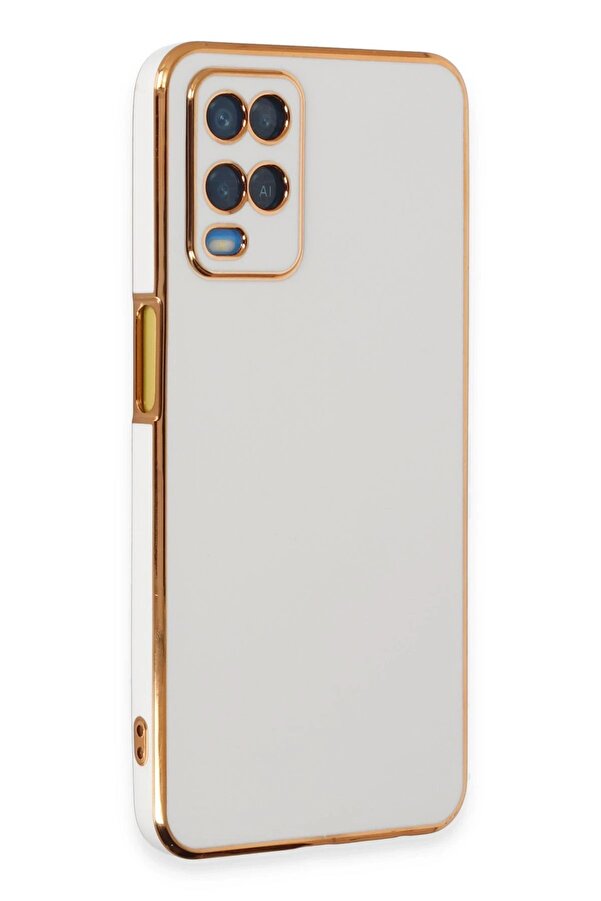 Oppo A54 4G Kılıf Volet Si̇li̇kon - Beyaz - Dropx2702-1414
