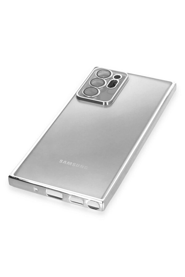 Samsung Galaxy Note 20 Ultra Kılıf Lensli̇ Si̇li̇kon - Gümüş - Dropx2062-7316