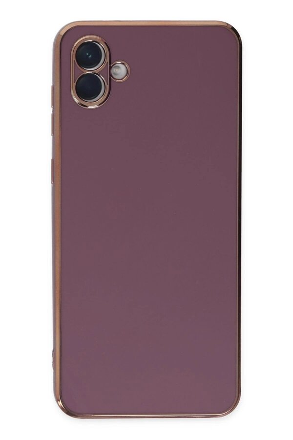 Samsung Galaxy A04 Kılıf Volet Si̇li̇kon - Mor - Dropx3696-9533