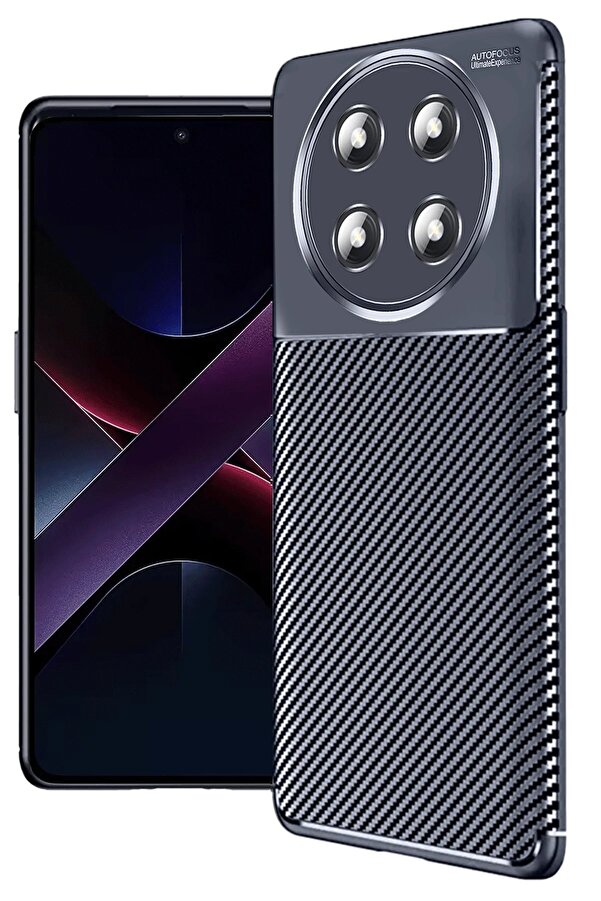 Honor Magi̇c 7 Li̇te Kılıf Auto Focus Karbon Kapak - Laci̇vert - Dropx5152-8341