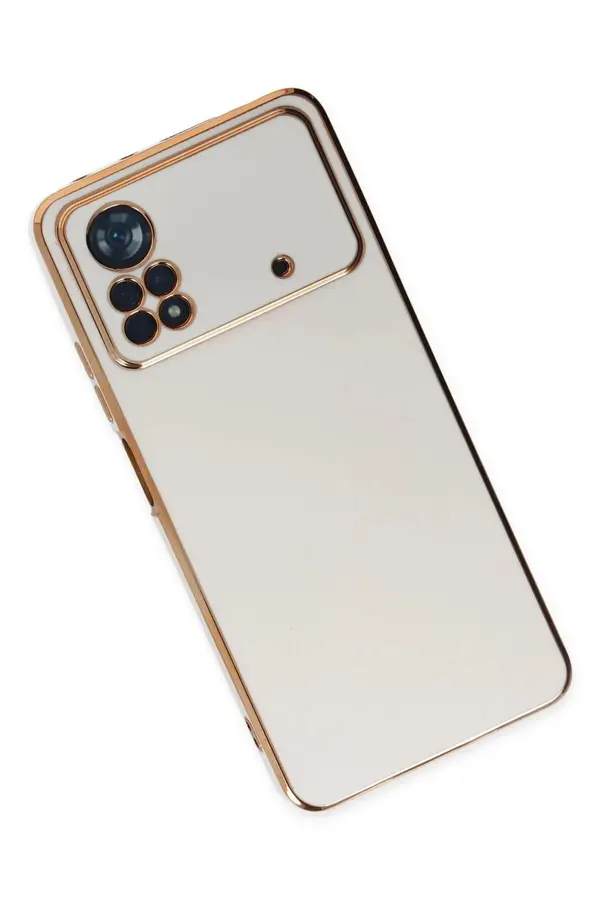Xi̇aomi̇ Poco X4 Pro 5G Kılıf Volet Si̇li̇kon - Beyaz - Dropx4741-6683