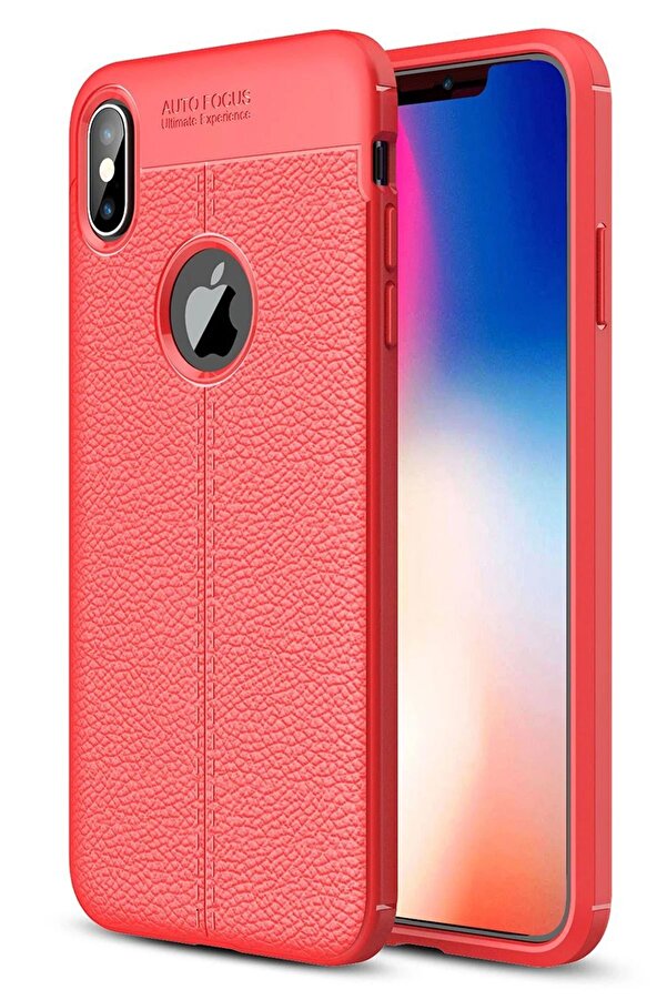 İphone Xs Max Kılıf Auto Focus Kapak - Kırmızı - Dropx7524-7331