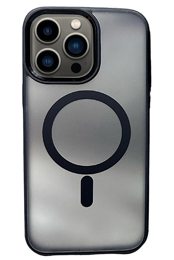 İphone 14 Pro Max Soli̇d Magsafe Kapak - Si̇yah - Dropx8078-1428