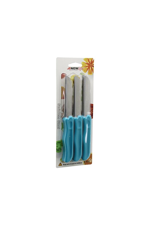 Go İthalat 6Pcs Meyve Bıçak Renkli̇ Plasti̇k Saplı (784)