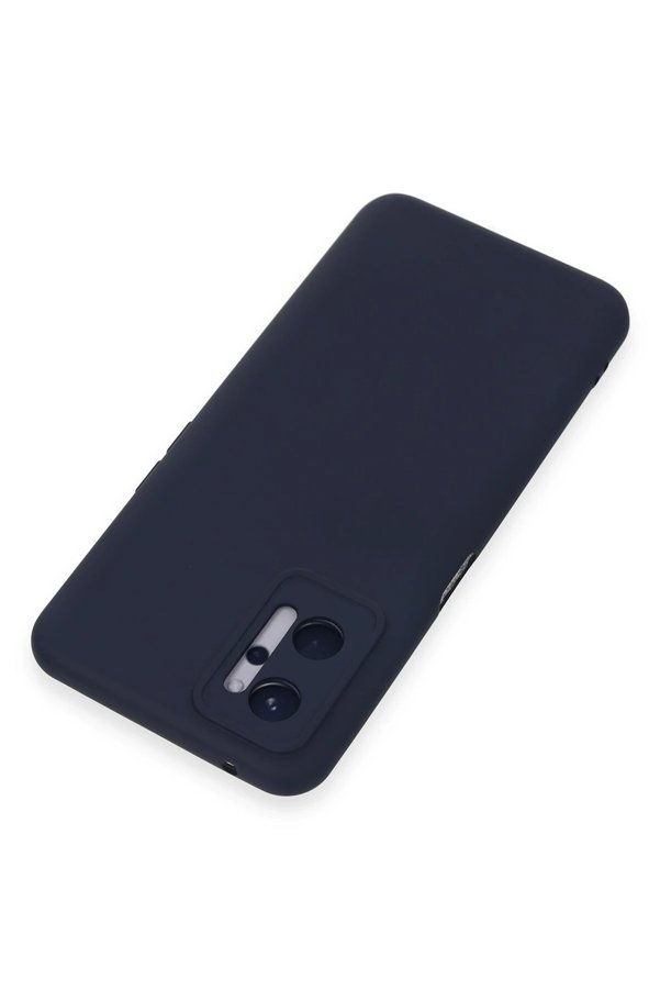 Realme 9İ 4G Kılıf Nano İçi̇ Kadi̇fe Si̇li̇kon - Laci̇vert - Dropx9745-7640