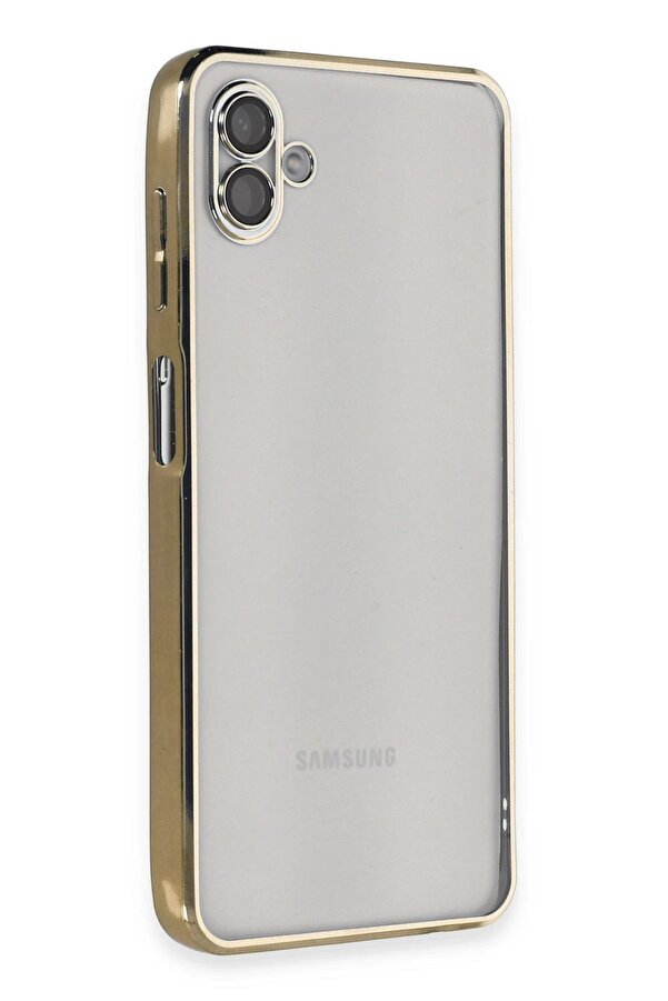 Samsung Galaxy A04 Kılıf Lensli̇ Si̇li̇kon - Gold - Dropx7436-4133