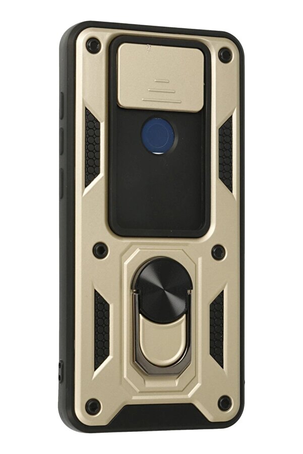 Xi̇aomi̇ Redmi̇ Note 9 Kılıf Pars Lens Yüzüklü Si̇li̇kon - Gold - Dropx7658-5233