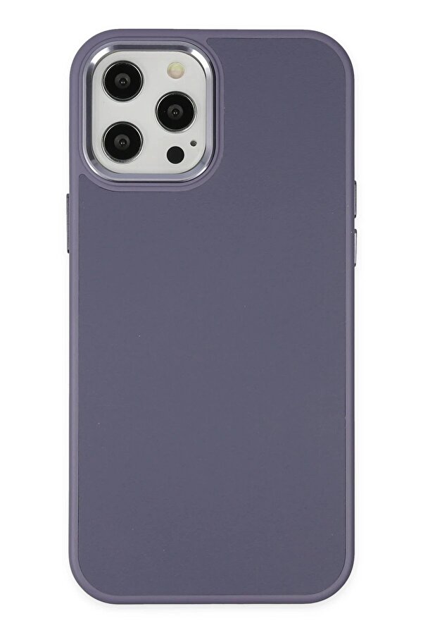 İphone 12 Pro Max Kılıf Asya Deri̇ Si̇li̇kon - Mor - Dropx2458-1442