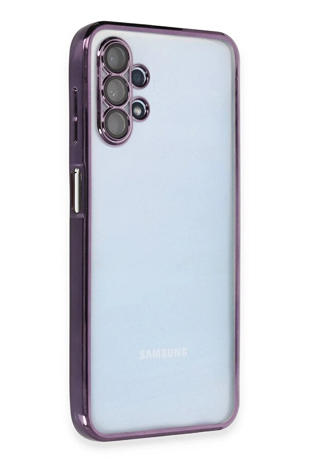 Samsung Galaxy A13 4G Kılıf Lensli̇ Si̇li̇kon - Mor - Dropx8237-2405