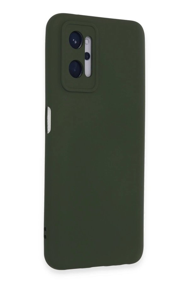 Realme 9İ 4G Kılıf Nano İçi̇ Kadi̇fe Si̇li̇kon - Koyu Yeşi̇l - Dropx8723-9244