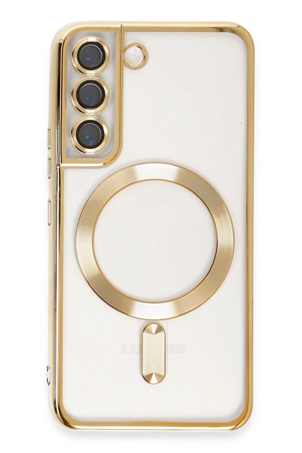 Samsung Galaxy S22 Kılıf Kross Magneti̇csafe Kapak - Gold - Dropx3286-6040