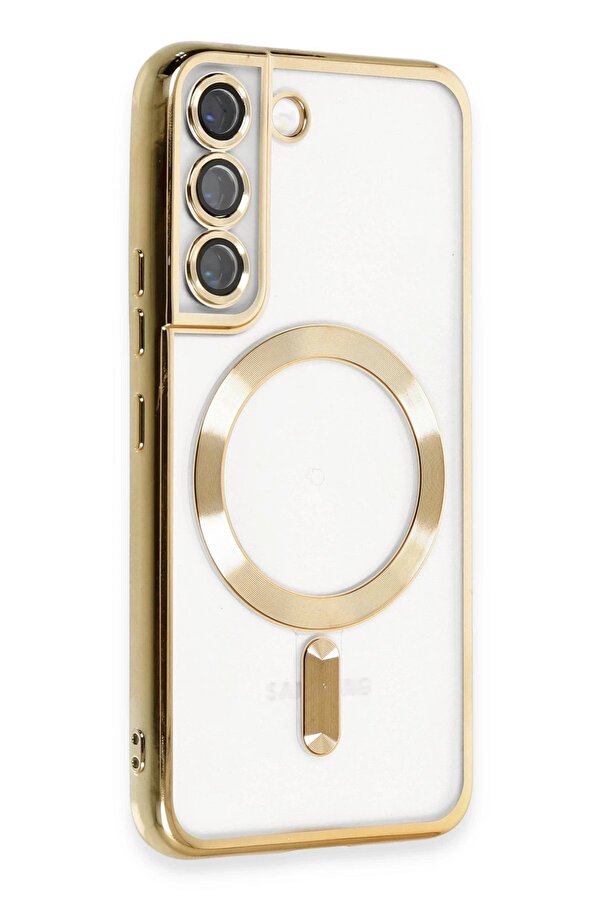 Samsung Galaxy S22 Kılıf Kross Magneti̇csafe Kapak - Gold - Dropx3286-6040