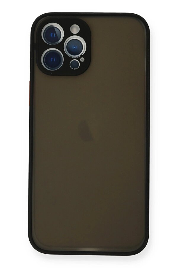İphone 12 Pro Kılıf Montreal Si̇li̇kon Kapak - Si̇yah - Dropx7072-8339