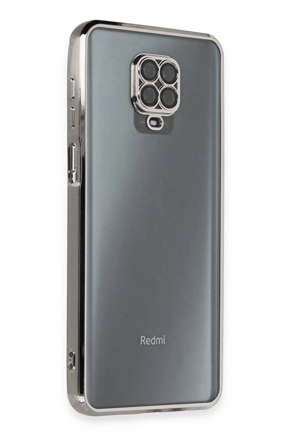 Xi̇aomi̇ Redmi̇ Note 9 Pro Kılıf Lensli̇ Si̇li̇kon - Gümüş - Dropx9202-9640