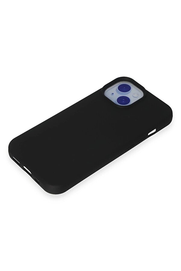 İphone 15 Kılıf Nano İçi̇ Kadi̇fe Si̇li̇kon - Si̇yah - Dropx5060-2029