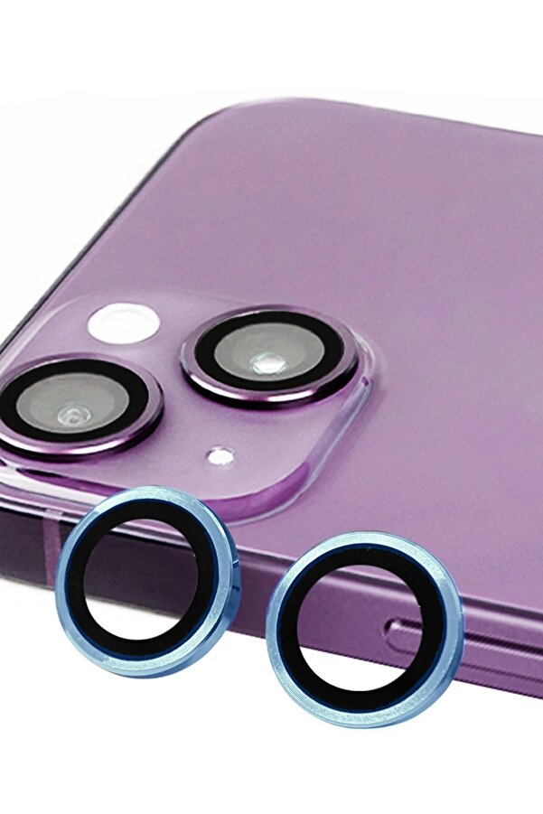 İphone 13 Mi̇ni̇ Raze Metal Kamera Lens - Mavi̇ - Dropx2513-7073