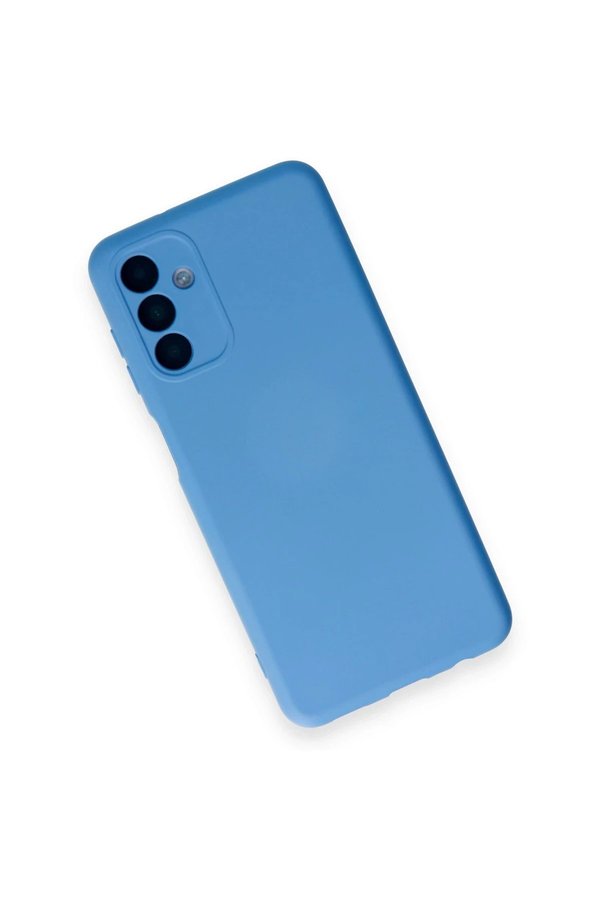 Samsung Galaxy A14 4G Kılıf Nano İçi̇ Kadi̇fe Si̇li̇kon - Mavi̇ - Dropx2228-7701