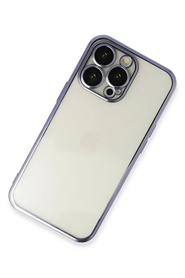 İphone 14 Pro Max Kılıf Lensli̇ Si̇li̇kon - Mor - Dropx2475-2903