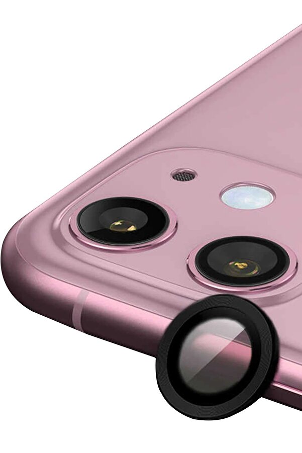 İphone 11 Uyumlu Raze Metal Kamera Lens - Si̇yah - Dropx2207-3442
