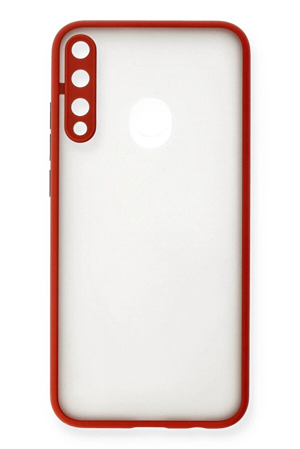 Huawei̇ P40 Li̇te E Kılıf Montreal Si̇li̇kon Kapak - Kırmızı - Dropx4572-5001