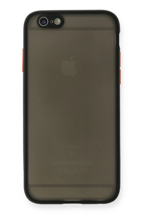 CepteToptan iPhone 6 Kılıf Montreal Silikon Kapak - Siyah - DROPX5759-9563