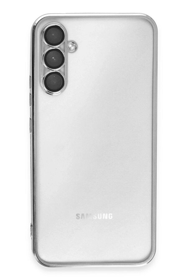 Samsung Galaxy A54 5G Kılıf Lensli̇ Si̇li̇kon - Gümüş - Dropx6290-4207
