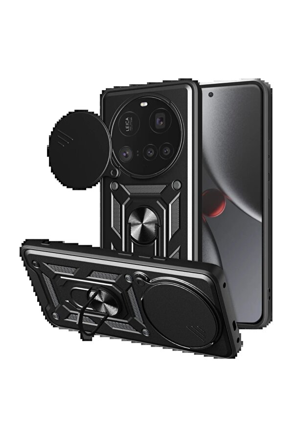 Xi̇aomi̇ Mi̇ 15 Ultra Kılıf Pars Lens Yüzüklü Si̇li̇kon - Si̇yah - Dropx2091-4793