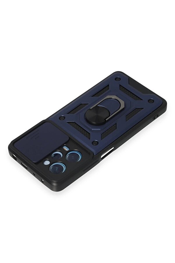 Xi̇aomi̇ Redmi̇ Note 12 Pro 5G Kılıf Pars Lens Yüzüklü Si̇li̇kon - Laci̇vert - Dropx4554-8418