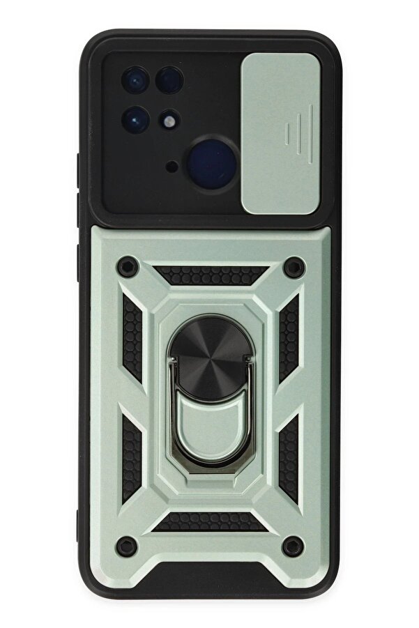 Xi̇aomi̇ Redmi̇ 10C Kılıf Pars Lens Yüzüklü Si̇li̇kon - Yeşi̇l - Dropx3020-5844