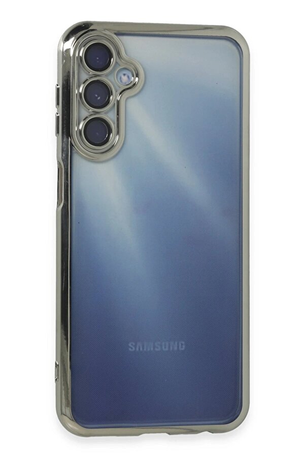 Samsung Galaxy A15 4G Kılıf Lensli̇ Si̇li̇kon - Gümüş - Dropx7319-2263