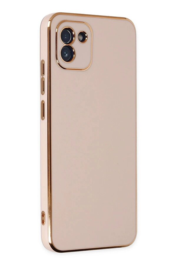 Samsung Galaxy A03 Kılıf Volet Si̇li̇kon - Pembe - Dropx2076-8815