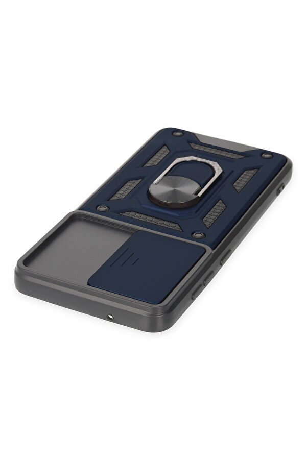 Samsung Galaxy S21 Fe Kılıf Pars Lens Yüzüklü Si̇li̇kon - Laci̇vert - Dropx1300-7197