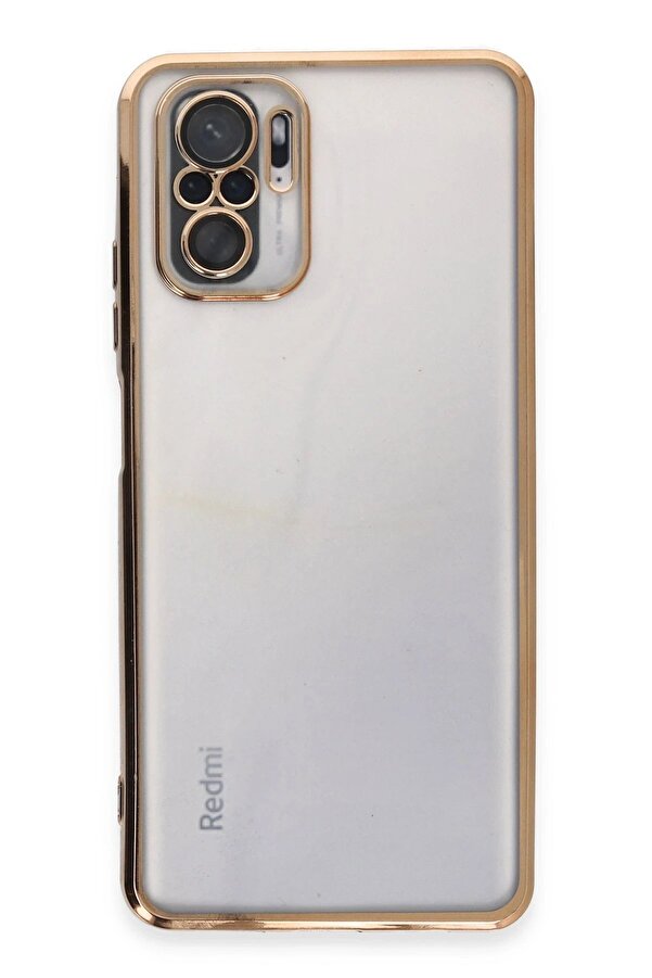Xi̇aomi̇ Redmi̇ Note 10 Kılıf Lensli̇ Si̇li̇kon - Gold - Dropx6767-5129