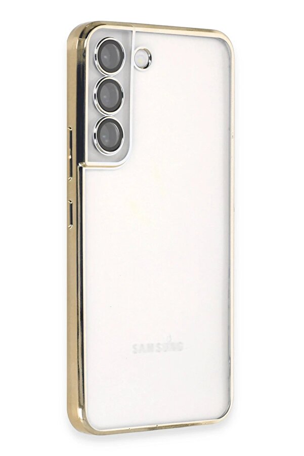 Samsung Galaxy S22 Kılıf Lensli̇ Si̇li̇kon - Gold - Dropx4472-2502