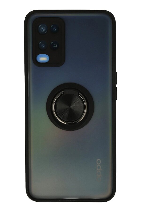 Oppo A54 4G Kılıf Montreal Yüzüklü Si̇li̇kon Kapak - Si̇yah - Dropx6248-1555