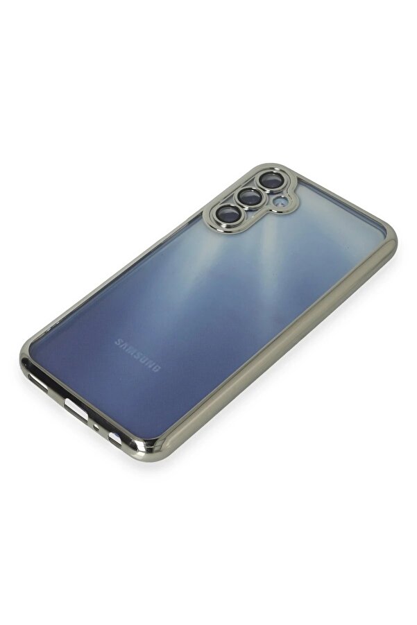 Samsung Galaxy A15 4G Kılıf Lensli̇ Si̇li̇kon - Gümüş - Dropx7319-2263
