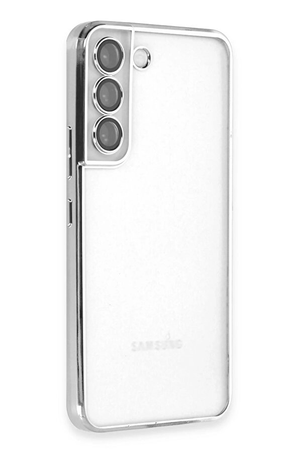 Samsung Galaxy S22 Kılıf Lensli̇ Si̇li̇kon - Gümüş - Dropx3833-9465