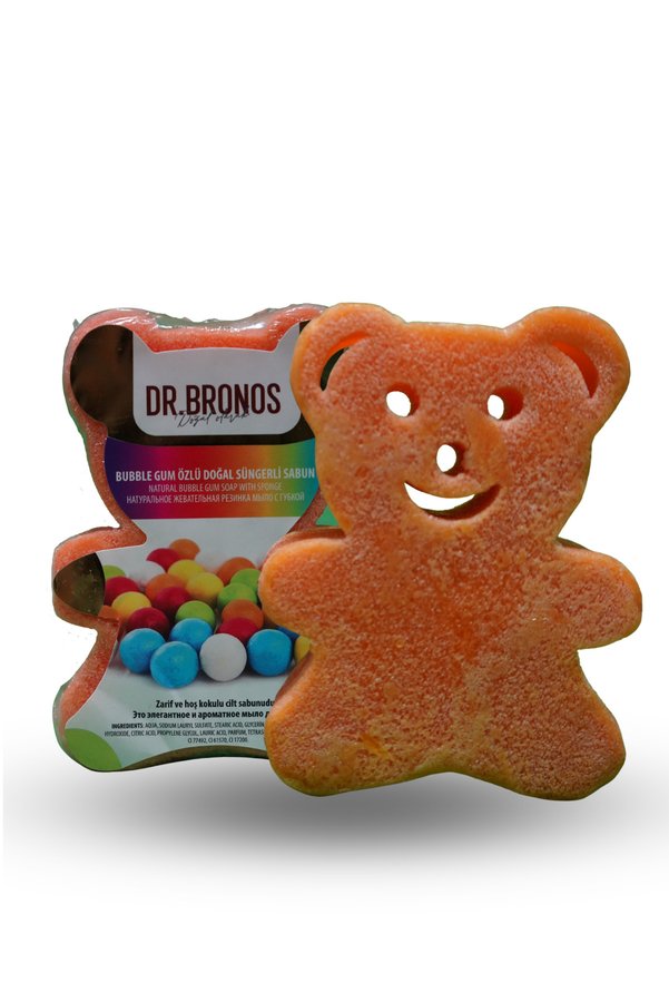 Dr.bronos Bubble Gum Özlü Doğal Süngerli Ayıcık Sabun 135 Gr
