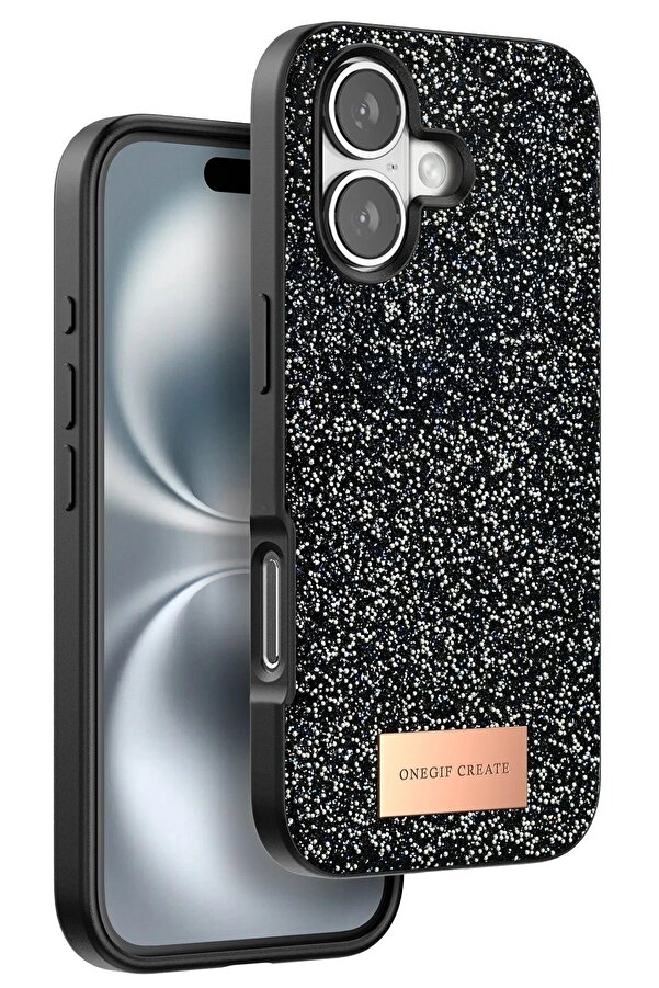 İphone 16 Plus Bri̇ght Si̇mli̇ Kapak - Si̇yah